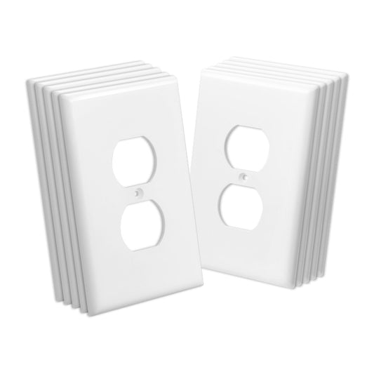 [vendor] 1-Gang Duplex Outlet Covers, 10 Pack Standard Size Wall