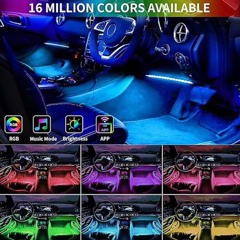 [vendor] Car LED Strip Lights Kit, Auto Interior Ambient RGB LED