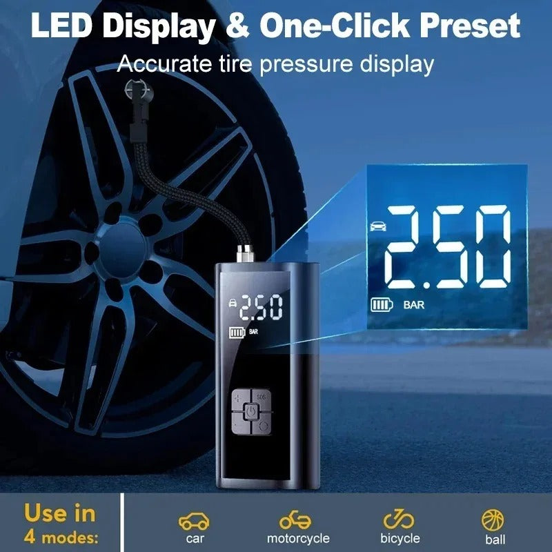 [vendor] Portable Tire Inflator Rechargeable Electric Inflator