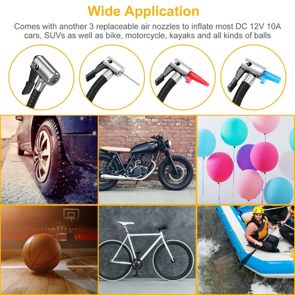[vendor] Tire Inflator 12V DC 120W 150PSI Tire W LCD Electric Air