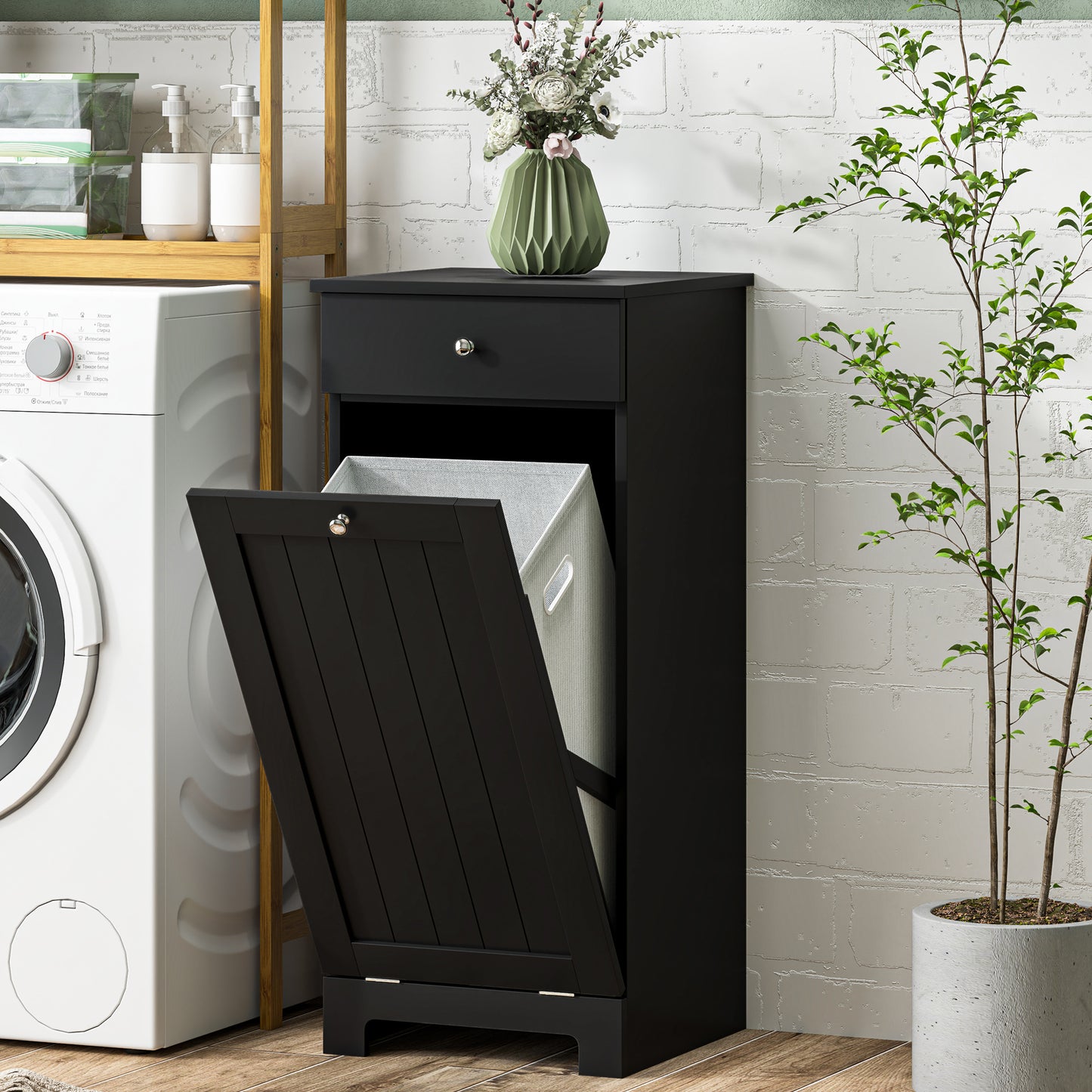 [vendor] Laundry Hamper Cabinet, Laundry Cabinet with Tilt Out