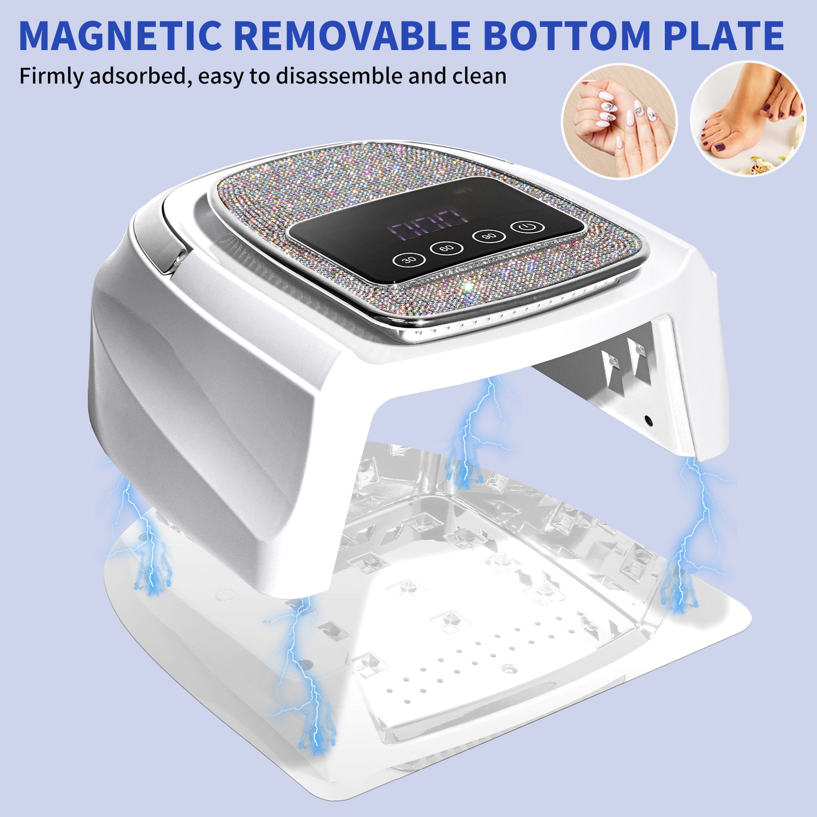 [vendor] Rechargeable UV LED Nail Lamp, Cordless Nail Lamp For