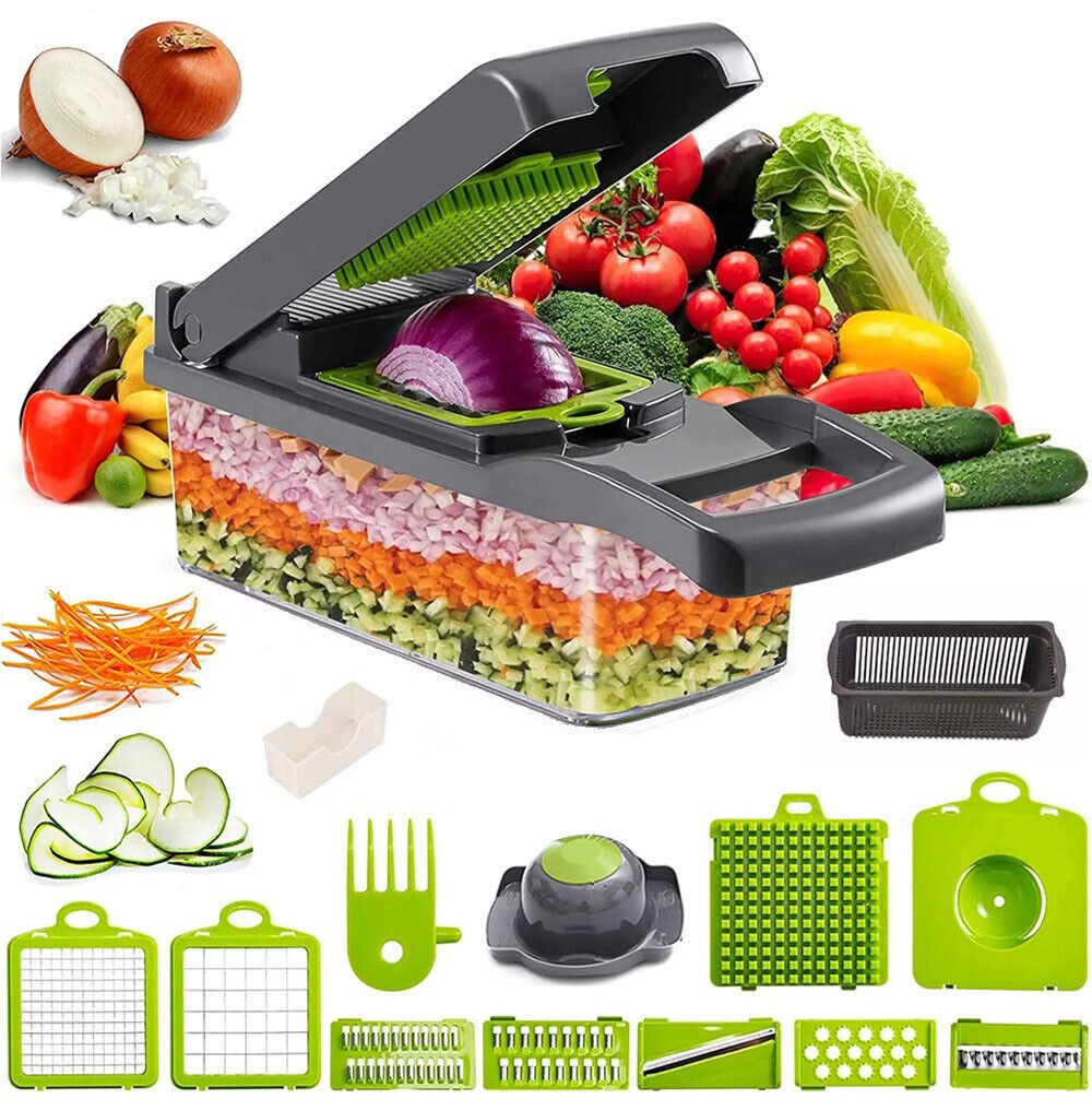 [vendor] Vegetable Chopper Salad Fruit Peeler Slicer 15 In 1