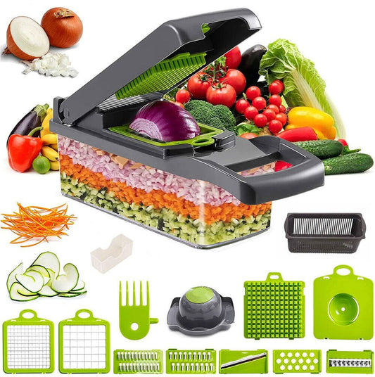 [vendor] Vegetable Chopper Salad Fruit Peeler Slicer 15 In 1
