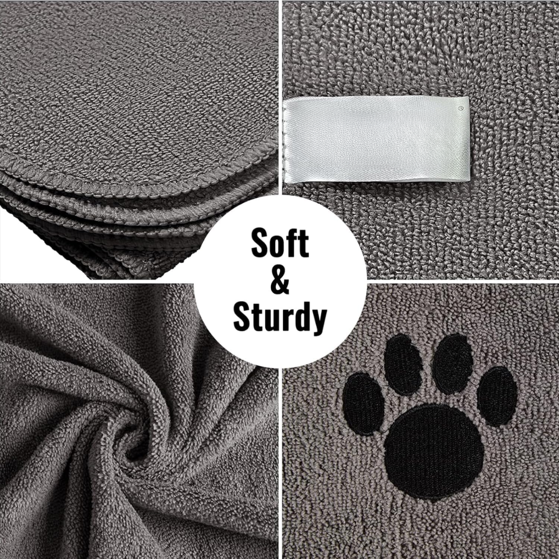 [vendor] 2 Pack Microfiber Dog Towels For Drying Dogs, Super Absorbent And