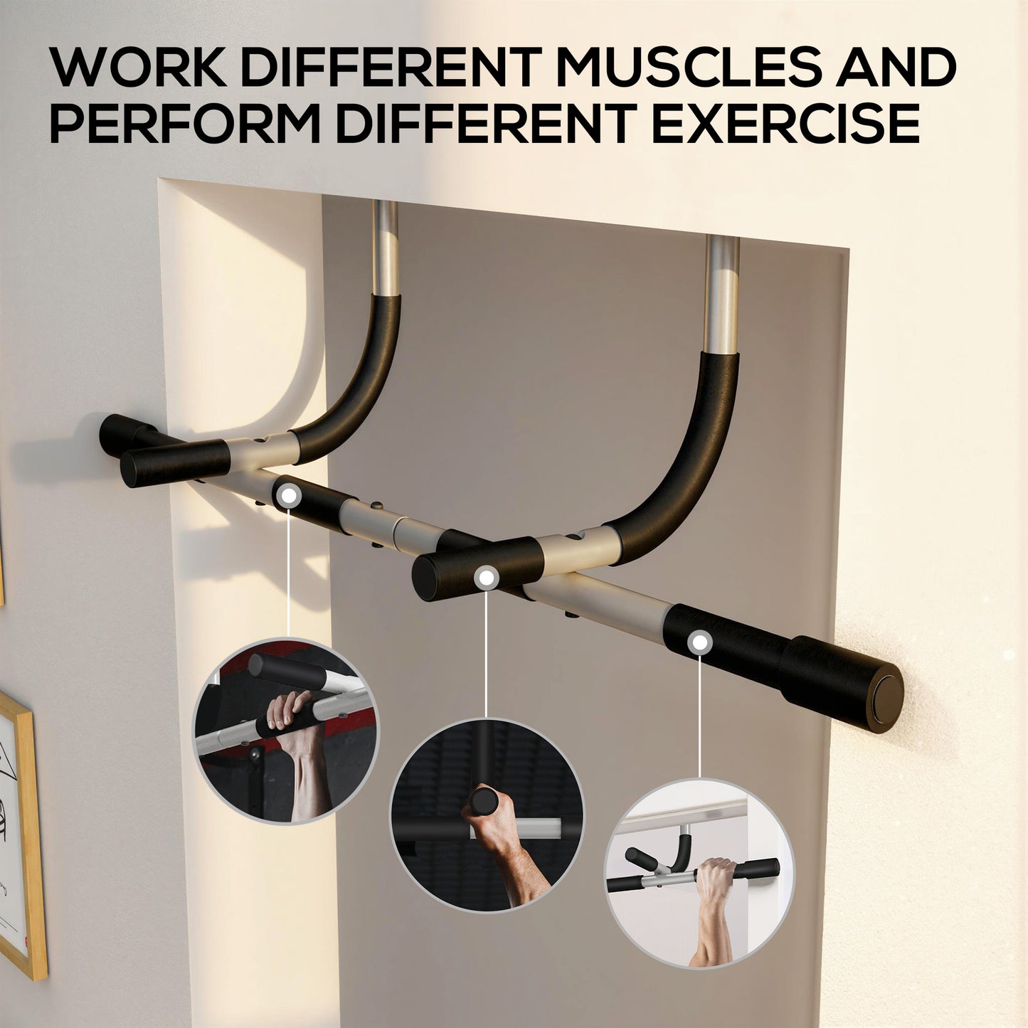 [vendor] Pull Up Bar Doorway, Door Frame Chin Up Bar Push Up Bar
