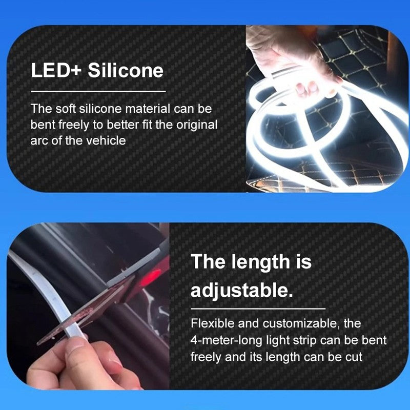 [vendor] 4m Car Trunk LED Light Strip Dynamic Flowing Car Trunk
