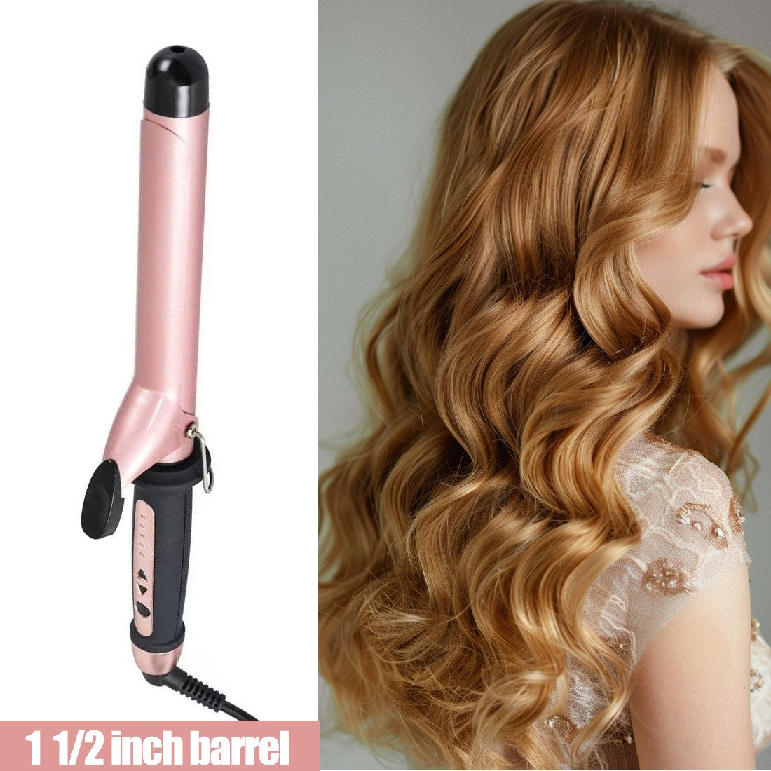 [vendor] Fast Heating Curling Wand 38mm Hair Curler Large Barrel
