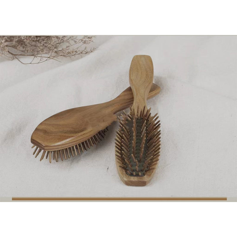 [vendor] Natural Green Sandalwood Massage Comb, Hair Comb, Wooden