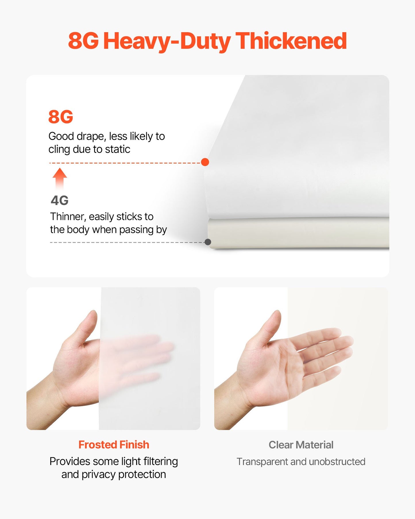 [vendor] Shower Curtain Liner, 8G Heavy-Duty PEVA Shower Liner,