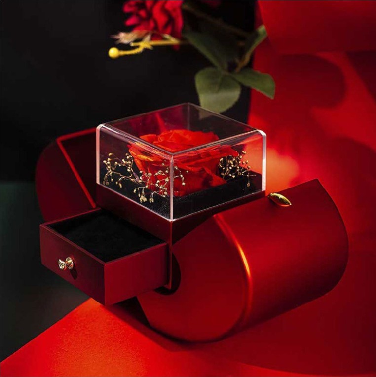 [vendor] Fashion Jewelry Box Red Apple Christmas Gift Necklace