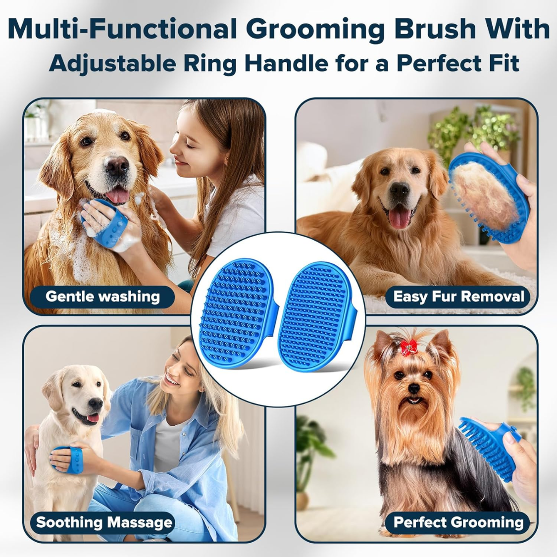 [vendor] 6PCS Grooming Bath Supplies For Dogs, Cats Dog Washing Gloves Dog