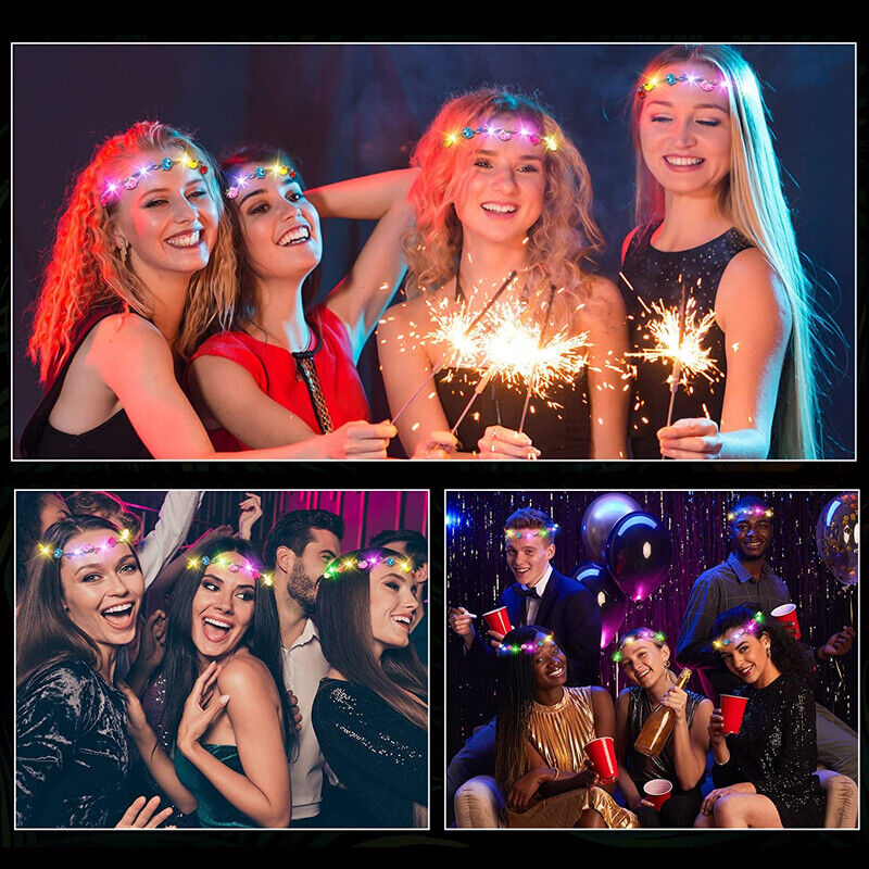 [vendor] 10-20 X LED Light Up Flower Floral Hairband Headband