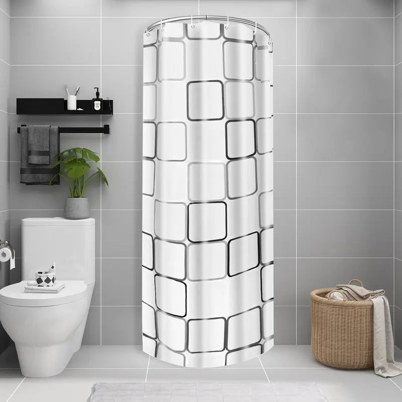 [vendor] U Shape Shower Curtain Rod Retractable 0.9-1.3m Home