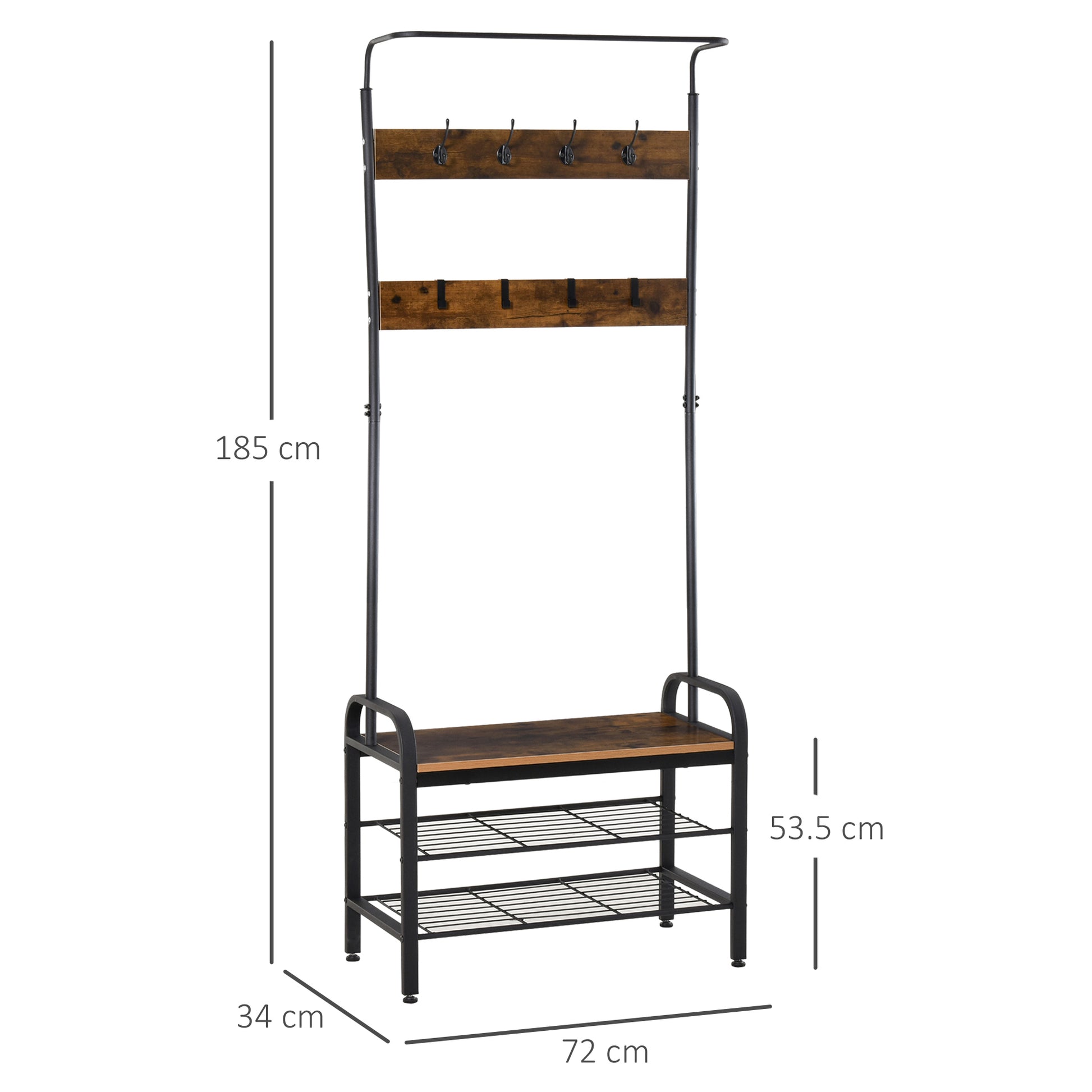 [vendor] Coat Rack Stand Industrial Hallway Shoe Rack Removable