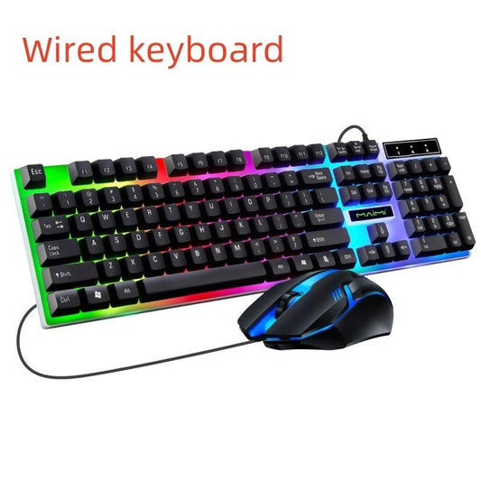[vendor] UK Gaming Keyboard And Mouse Set RGB LED USB For PC