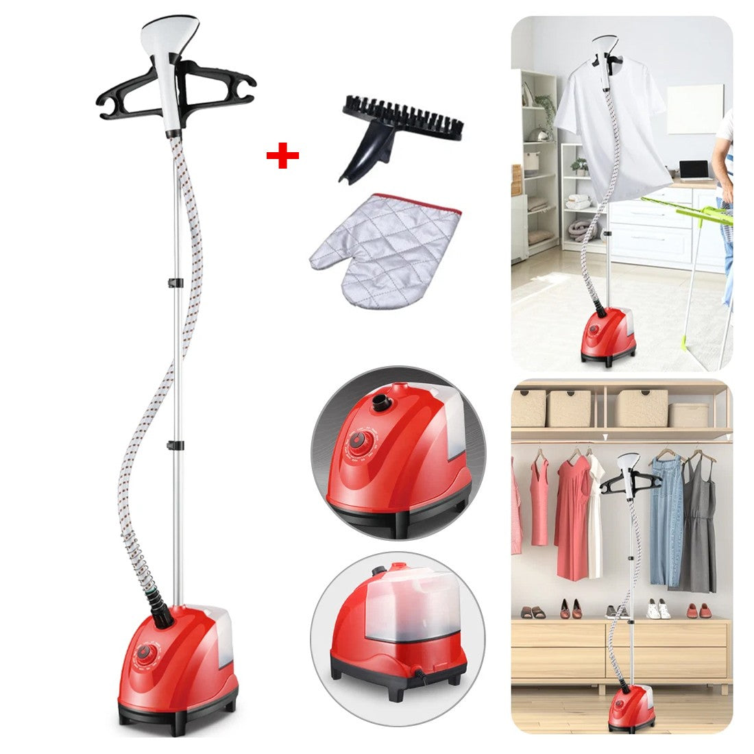 [vendor] 1800W Upright Vertical Garment Clothes Steamer 1.5L 11