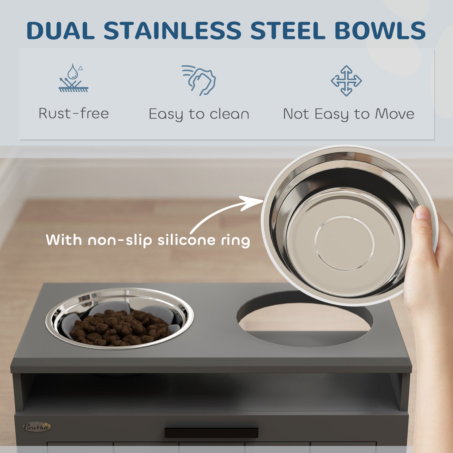 [vendor] Elevated Dog Bowls, Large Breed Raised Dogs Bowl Stand with 2