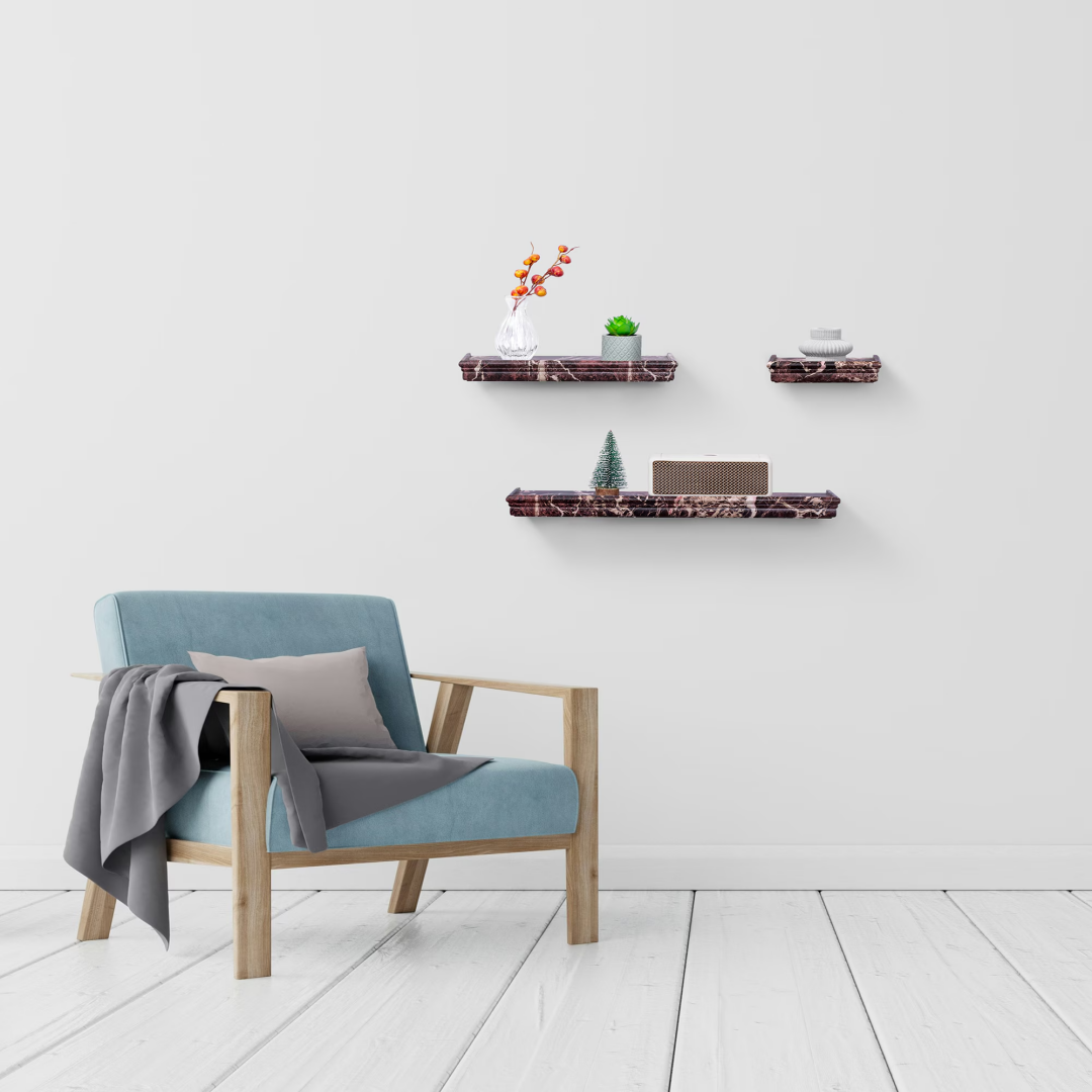 [vendor] Floating Shelves 17.9 Wall Mounted Wood Shelves For