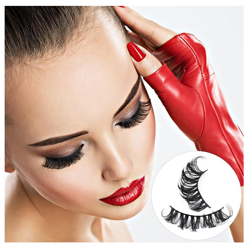[vendor] 10 Pairs False Lashes Eyelashes Extension Cluster, Faux