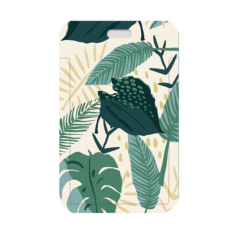 [vendor] Green Plant Series Simple Fashion Lanyard Card Cover