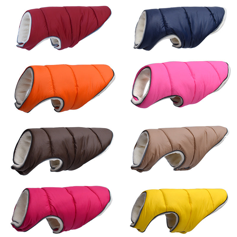 [vendor] Pet Jacket Warm Winter Dog Clothes Reflective Puppy Clothing Vest