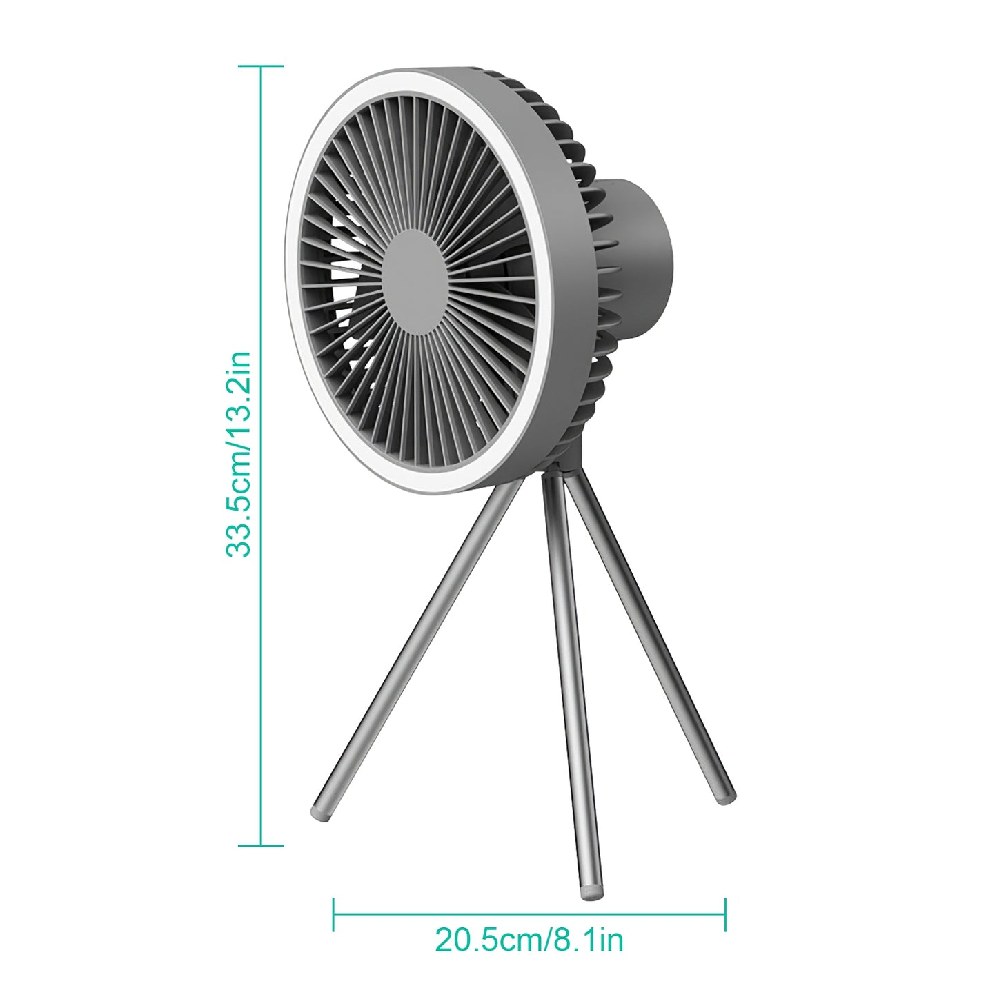 [vendor] Camping Fan With Lantern Rechargeable Battery Powered