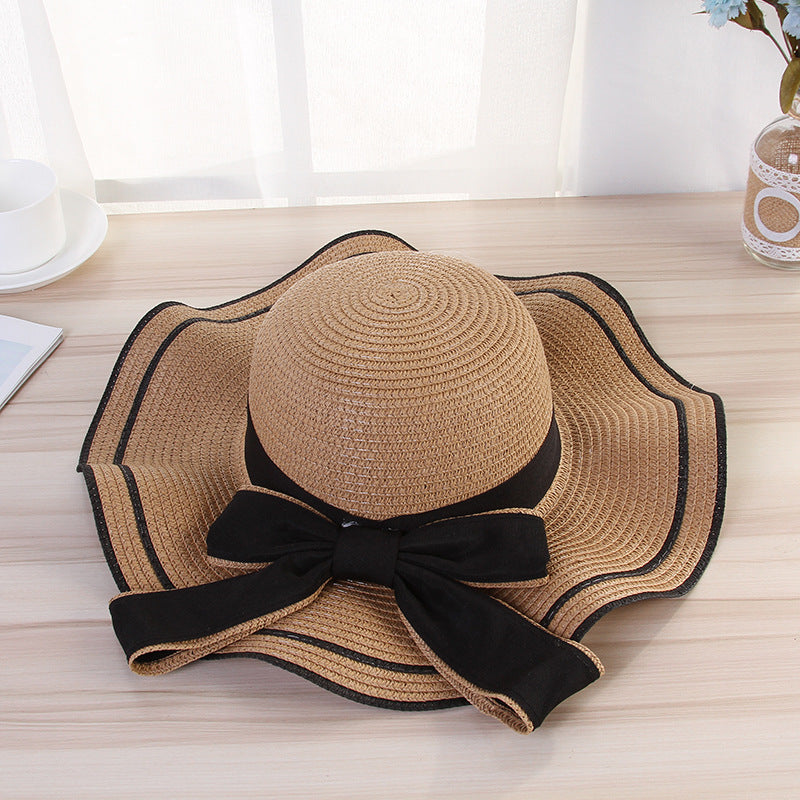 [vendor] Summer Sun Hat Women Straw Hats Sunshade Panama Fashion