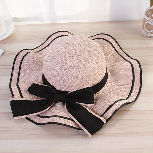 [vendor] Summer Sun Hat Women Straw Hats Sunshade Panama Fashion