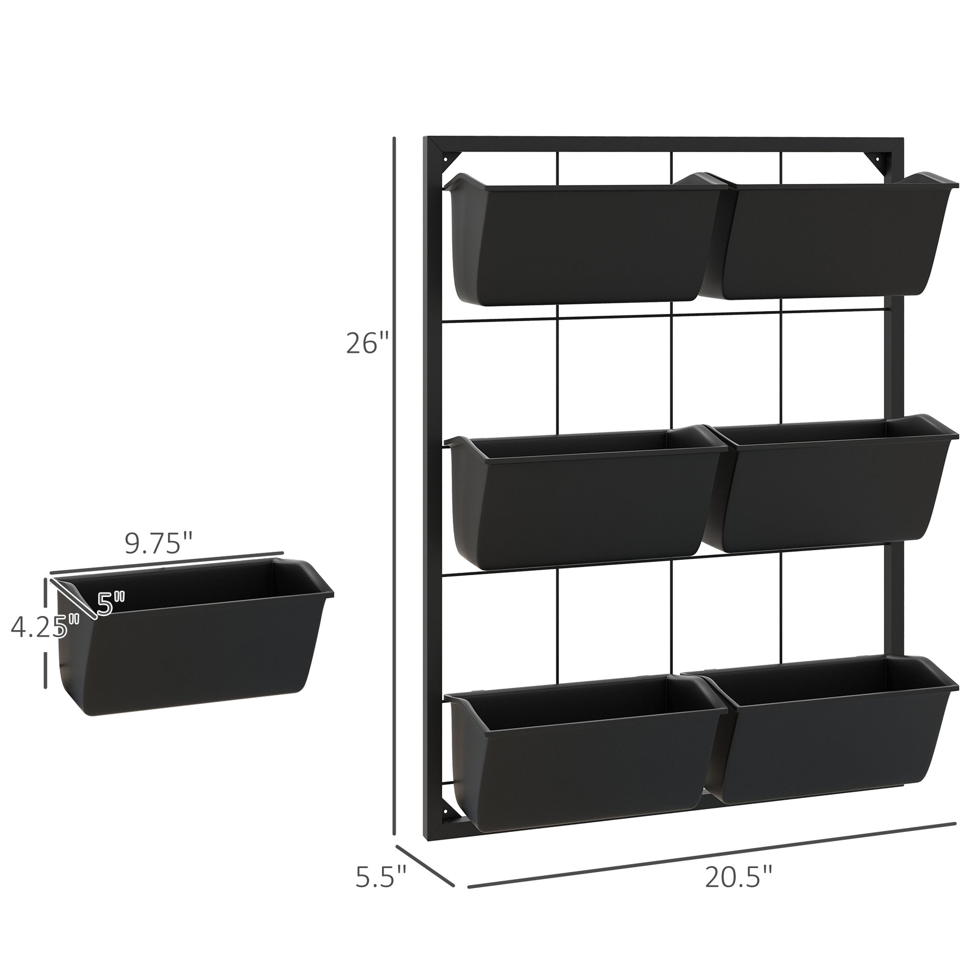 [vendor] 3-Tier Hanging Planter with 6 Pots for Indoor and
