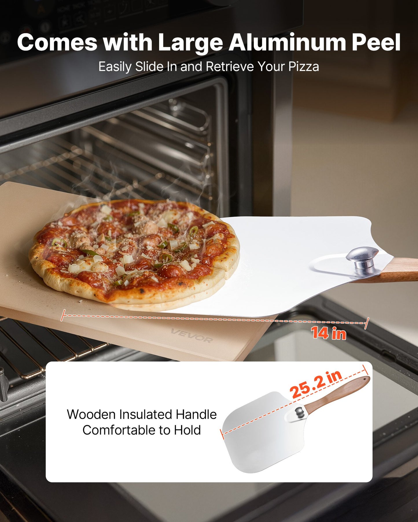[vendor] Pizza Stone, 20 X 14 X 0.6 In Rectangular Cordierite