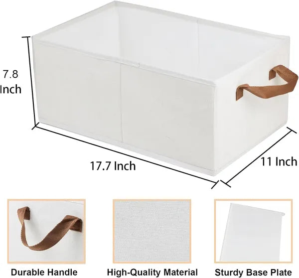 [vendor] Pack Of 3 Large Capacity Storage Bins Closet Organizer