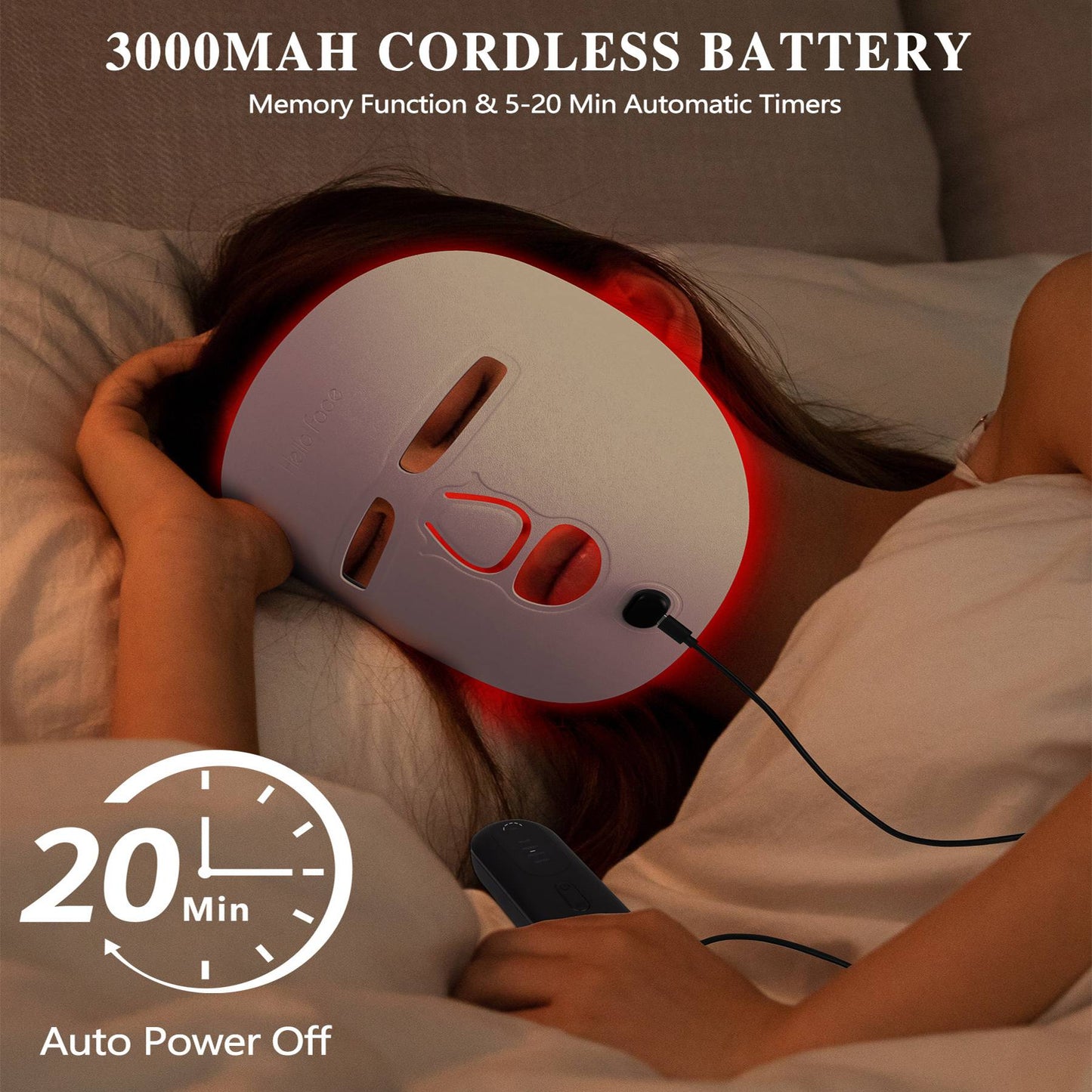 [vendor] LED Face Mask Facial Care Tool, Red Light Therapy Mask
