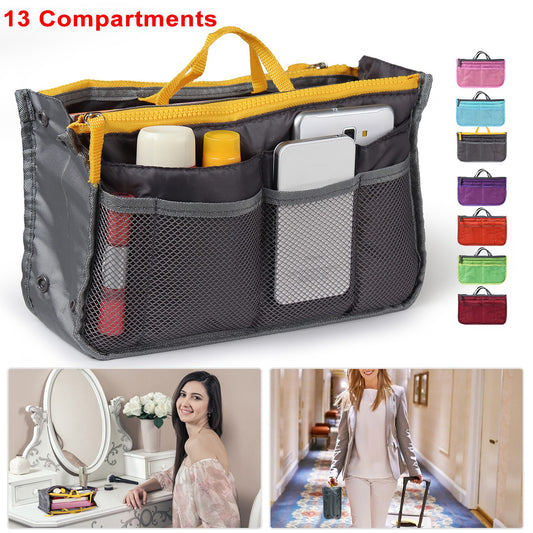 [vendor] Women Lady Travel Insert Handbag Organizer Makeup Bags