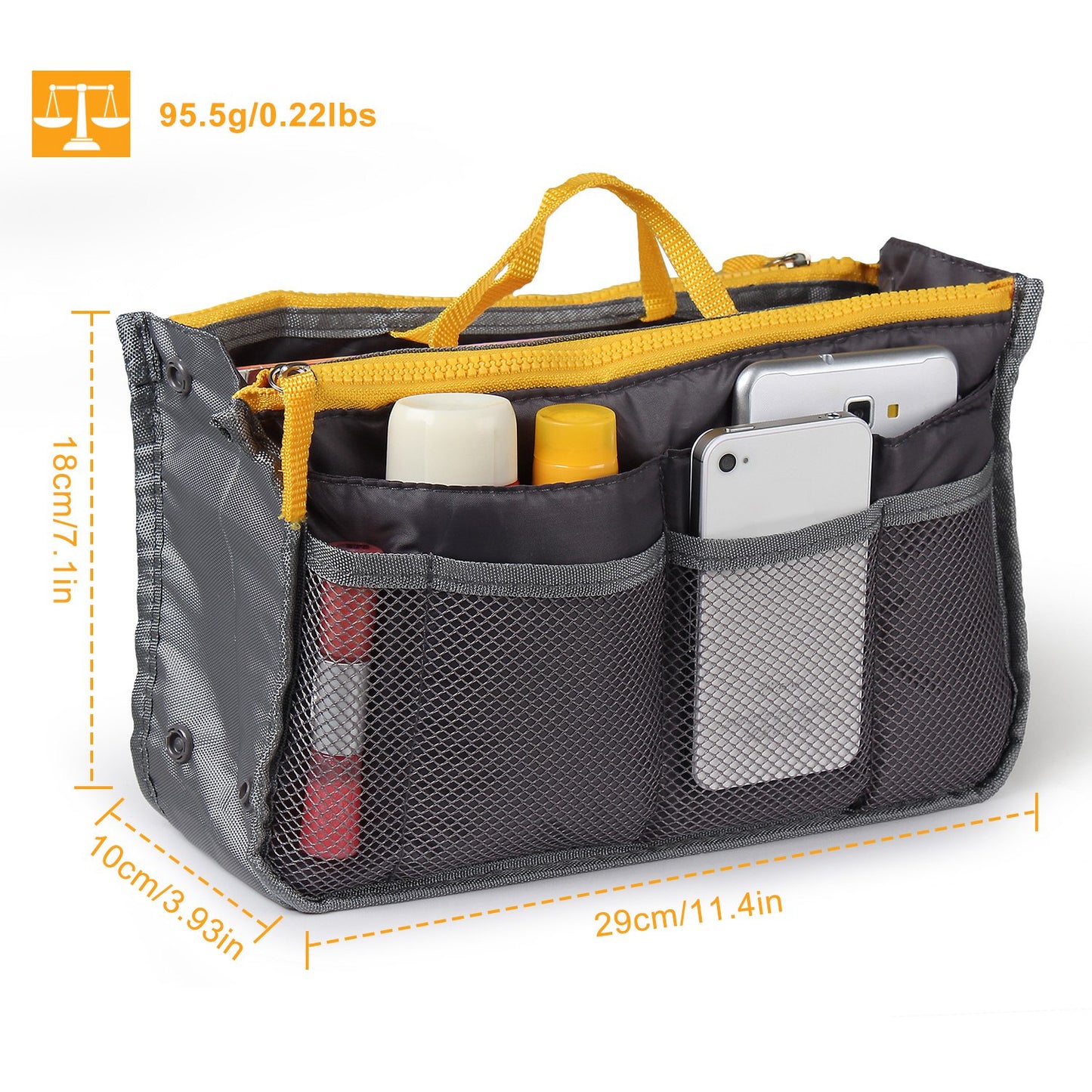 [vendor] Women Lady Travel Insert Handbag Organizer Makeup Bags
