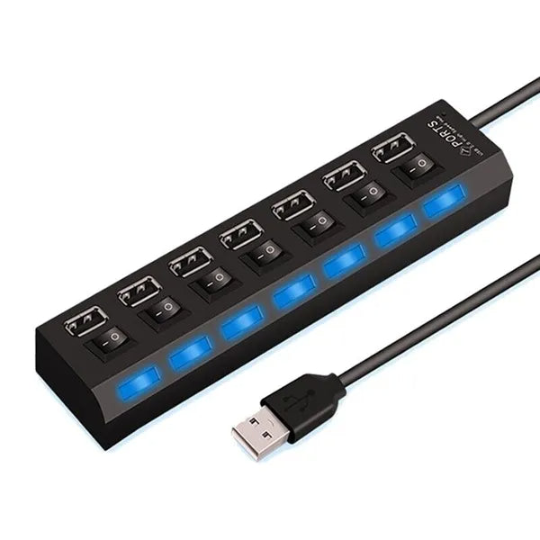[vendor] 7 Port USB 2.0 3.0 Hub Splitter Adapter High Speed For