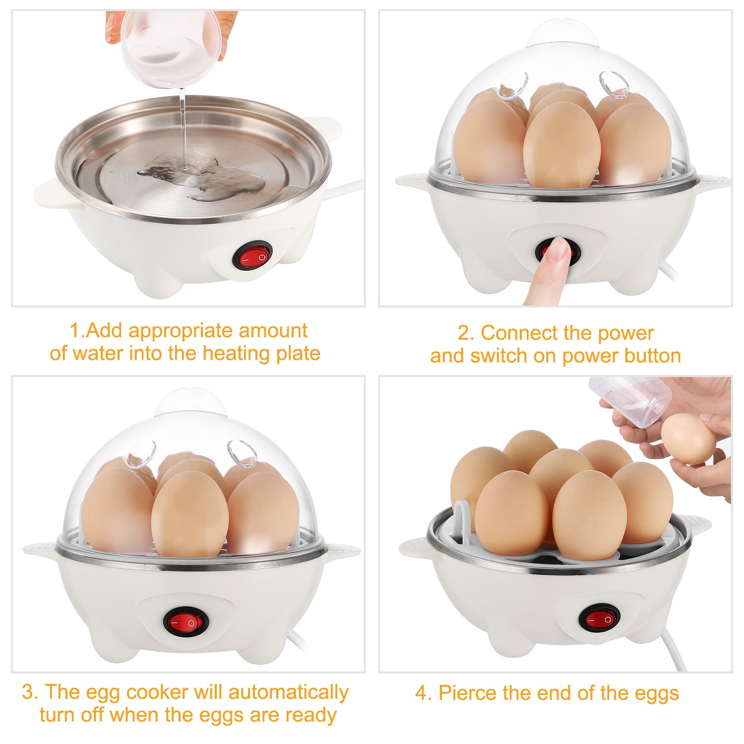 [vendor] 1Pc Electric Egg Cooker For Daily Breakfast Preparation