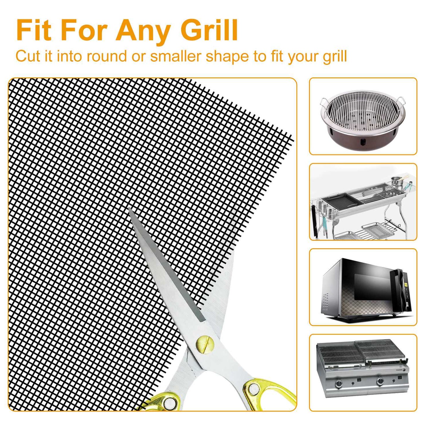 [vendor] 1Pc BBQ Grill Mat Non-Stick Mesh Mat Baking Sheet Liner