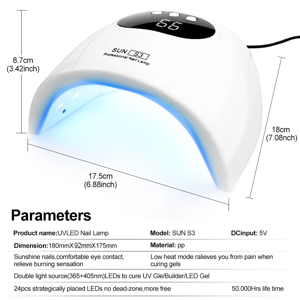 [vendor] UV Nail Lamp, UV Light For Gel Nails LED Nail Dryer With