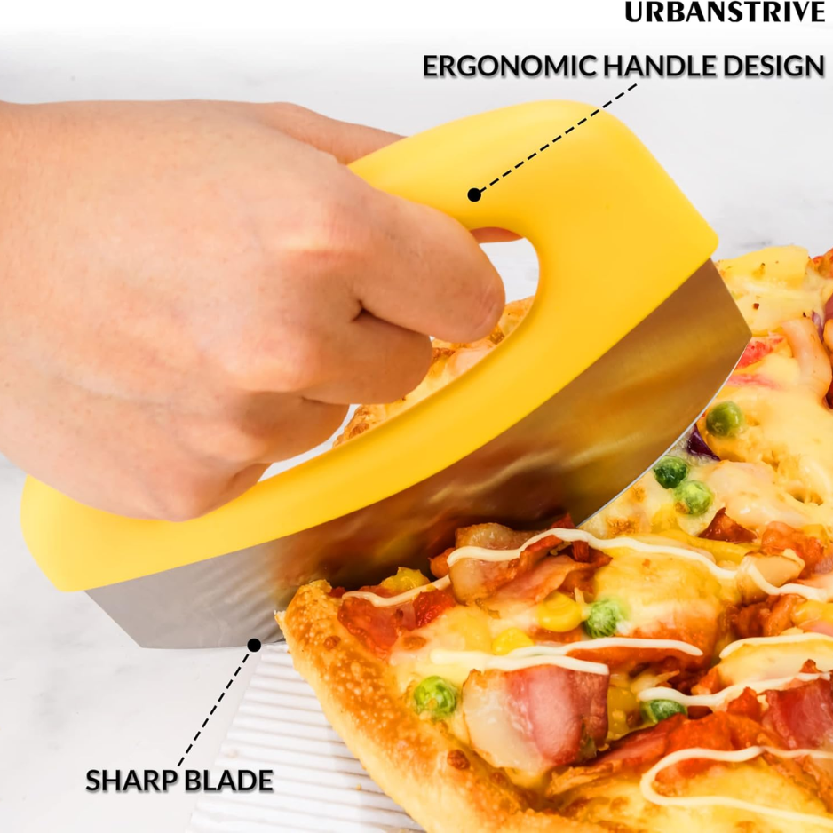 [vendor] Heavy-Duty Stainless Steel Pizza Cutter Rocker With