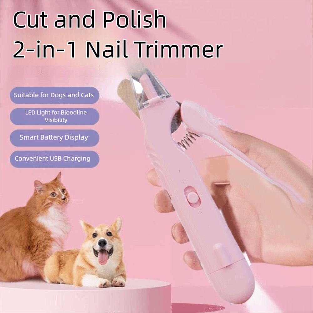 [vendor] 2 In 1 Pet Nail Clippers With Led Light Dog Cat Special Blood Line