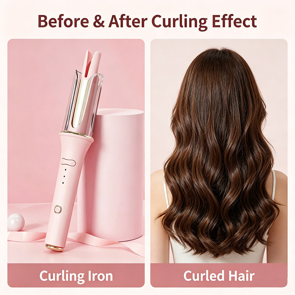 [vendor] Hair Curler Automatic Rotating Long Barrel Curling Wand