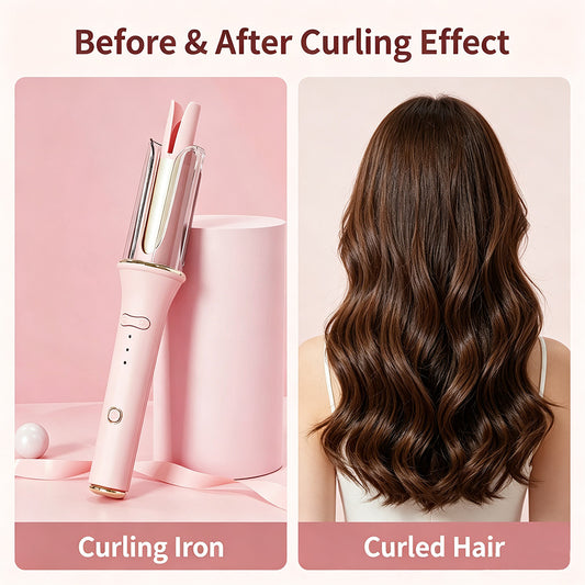 [vendor] Hair Curler Automatic Rotating Long Barrel Curling Wand