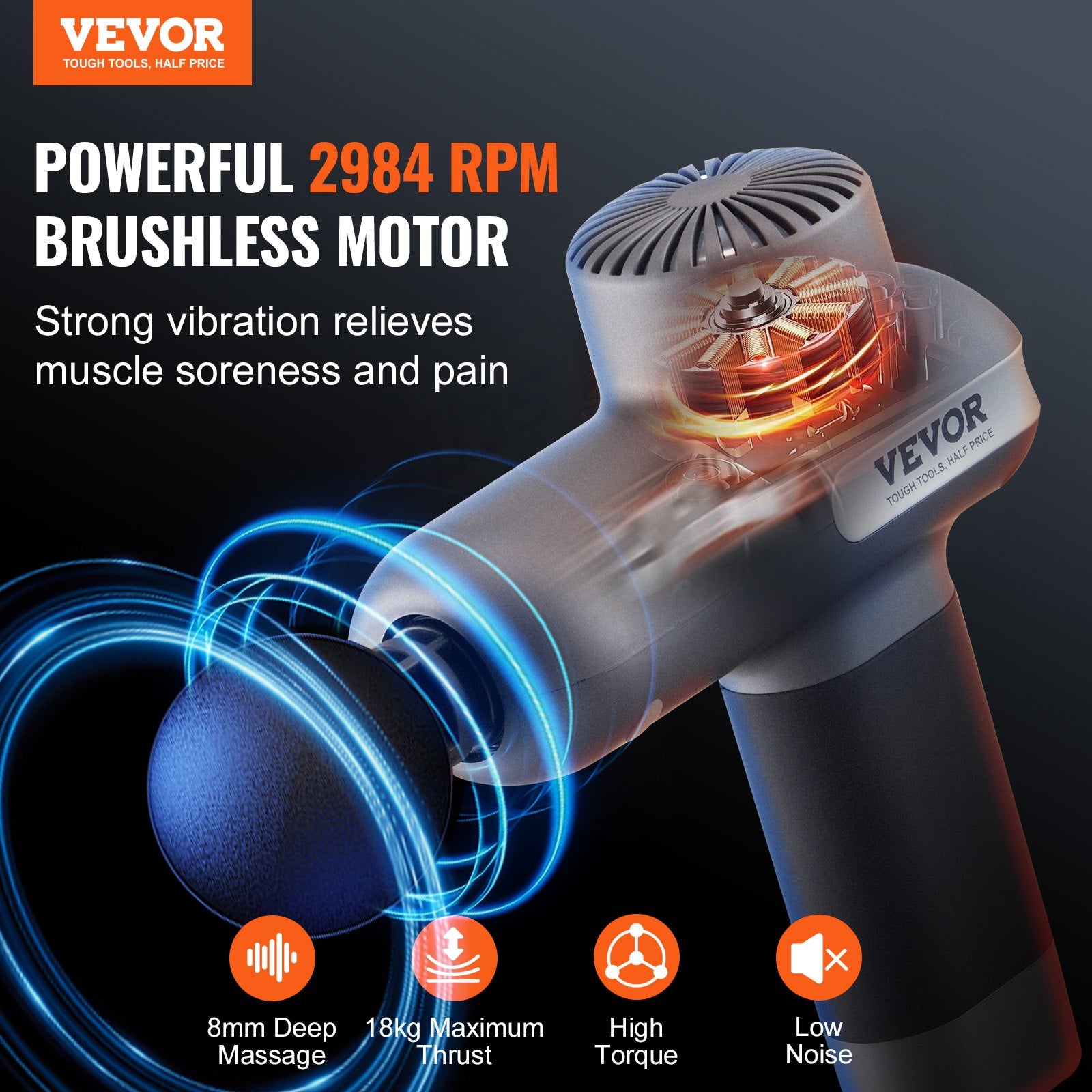 [vendor] VEVOR Massage Gun Deep Tissue, Percussion Muscle