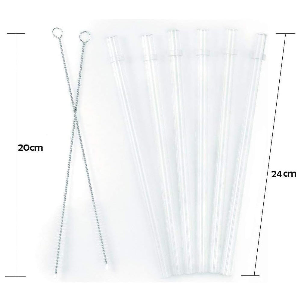 [vendor] Plastic Straws, Reusable Clear Transparent Straight