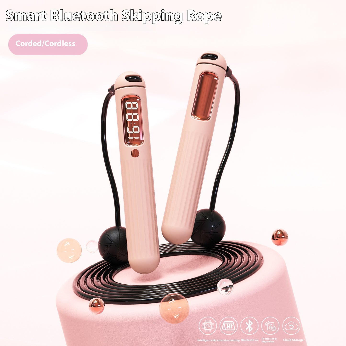 [vendor] Smart Bluetooth Skipping Rope With CounterFitness Weight
