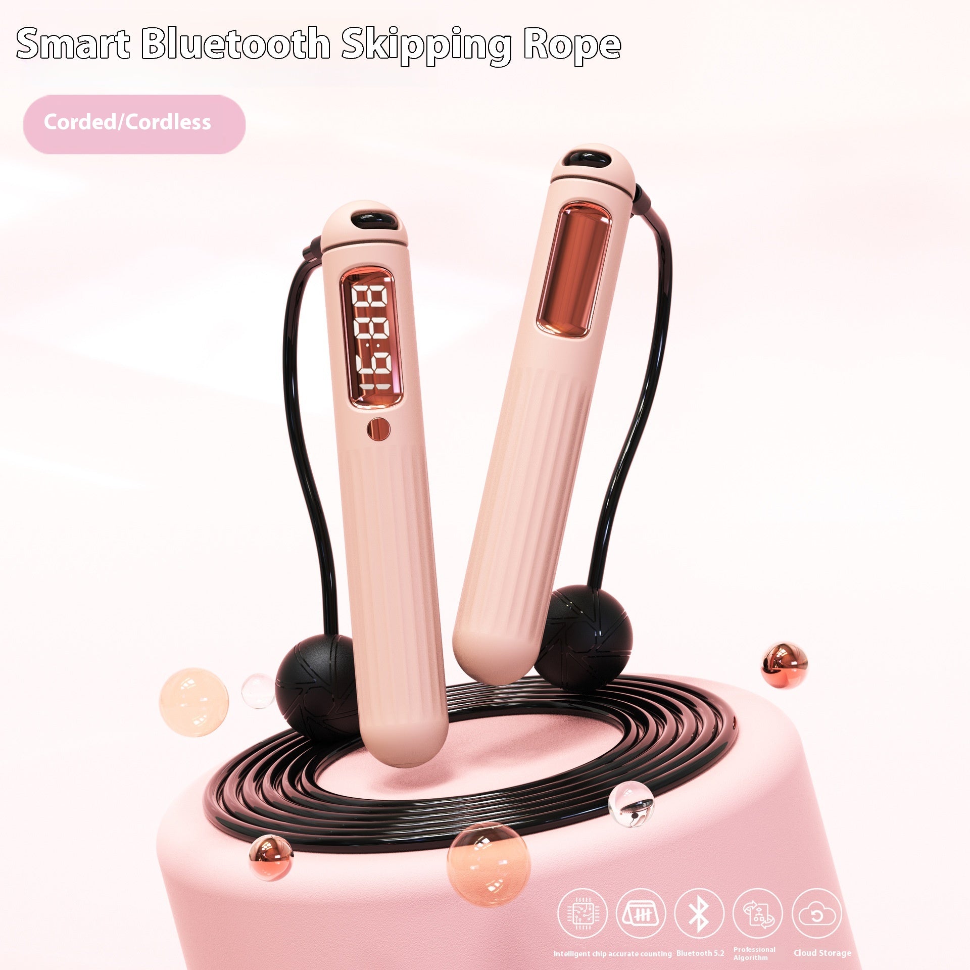 [vendor] Smart Bluetooth Skipping Rope With CounterFitness Weight