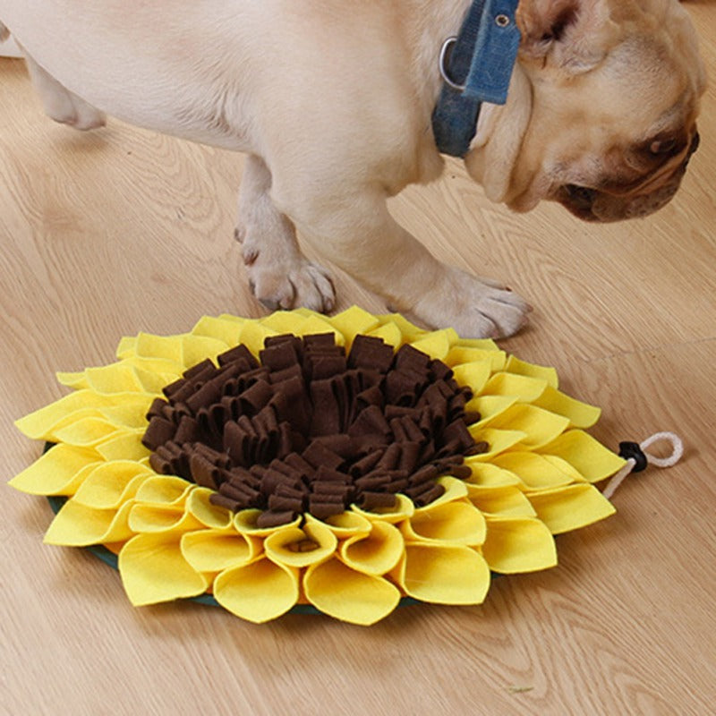 [vendor] Non Slip Dog Sniffing Snuffle Mat Washable Sunflower Slow Feeding