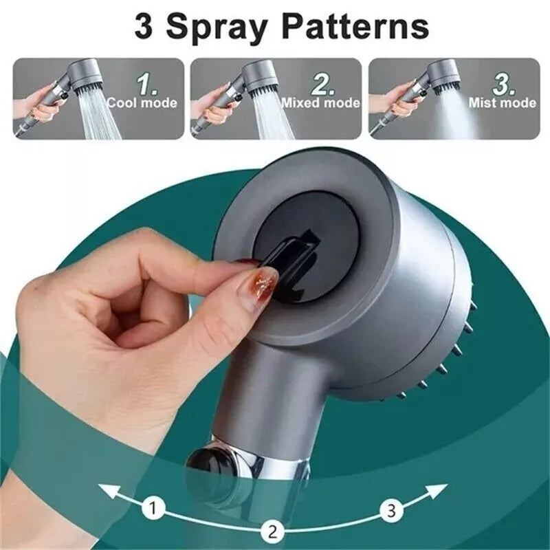 [vendor] 3 Modes Shower Head With Filter High Pressure Water