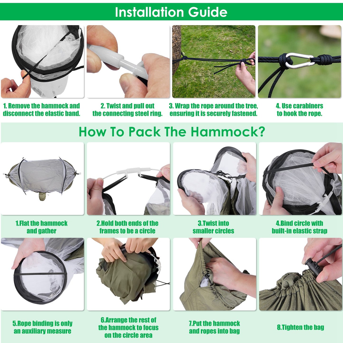 [vendor] 1Pc Camping Hammock With Mosquito Net Portable Hammock